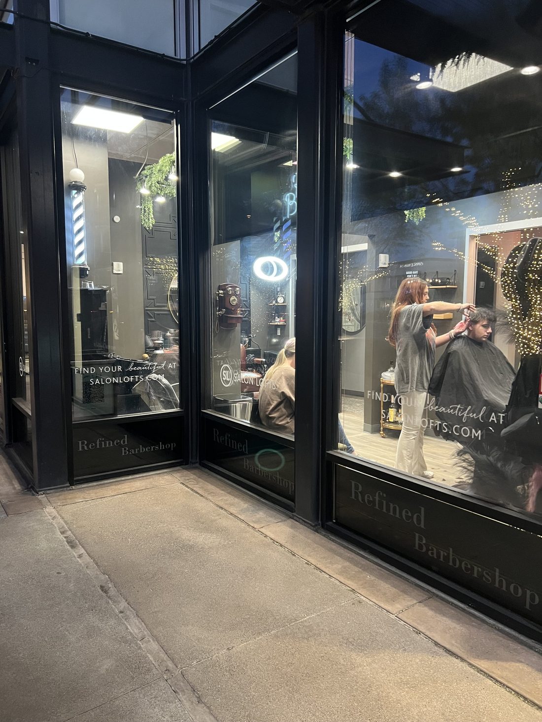 Refined Barbershop storefront at Scottsdale Quarter